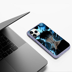 Чехол iPhone 11 Pro матовый Solo leveling Manga, цвет: 3D-светло-сиреневый — фото 2