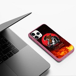 Чехол iPhone 11 Pro матовый Valheim огненный викинг, цвет: 3D-малиновый — фото 2