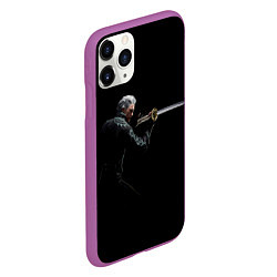 Чехол iPhone 11 Pro матовый Вирджил с катаной, цвет: 3D-фиолетовый — фото 2