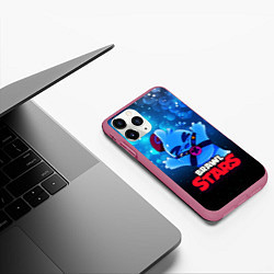 Чехол iPhone 11 Pro матовый Сквик Squeak Brawl Stars, цвет: 3D-малиновый — фото 2