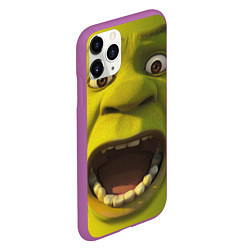 Чехол iPhone 11 Pro матовый Shrek is Yelling, цвет: 3D-фиолетовый — фото 2