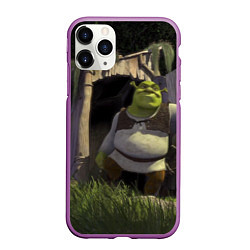 Чехол iPhone 11 Pro матовый Shrek: Somebody Once Told Me, цвет: 3D-фиолетовый