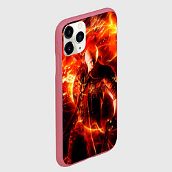 Чехол iPhone 11 Pro матовый Данте в огне, цвет: 3D-малиновый — фото 2