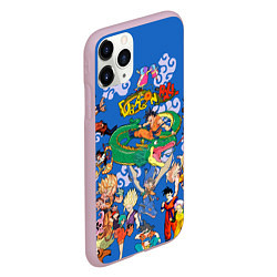 Чехол iPhone 11 Pro матовый Dragon ball Super, цвет: 3D-розовый — фото 2