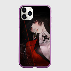 Чехол iPhone 11 Pro матовый БЕЗУМНЫЙ АЗАРТ ЮМЭКО, цвет: 3D-фиолетовый