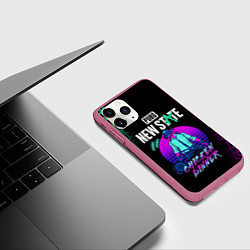 Чехол iPhone 11 Pro матовый PUBG NEW STATE ПАБГ НЕОН, цвет: 3D-малиновый — фото 2