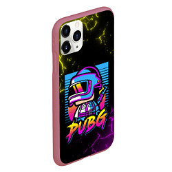 Чехол iPhone 11 Pro матовый PUBG RETRO NEON ПАБГ НЕОН, цвет: 3D-малиновый — фото 2