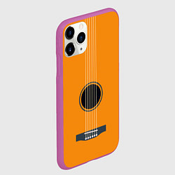 Чехол iPhone 11 Pro матовый ГИТАРА, цвет: 3D-фиолетовый — фото 2