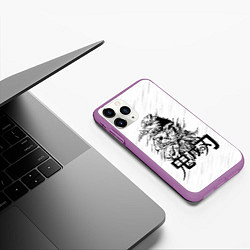 Чехол iPhone 11 Pro матовый Иноске Хашибира Kimetsu no Yaiba, цвет: 3D-фиолетовый — фото 2