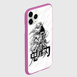 Чехол iPhone 11 Pro матовый Иноске Хашибира Kimetsu no Yaiba, цвет: 3D-фиолетовый — фото 2