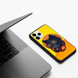 Чехол iPhone 11 Pro матовый D j Cat Кот диджей, цвет: 3D-черный — фото 2