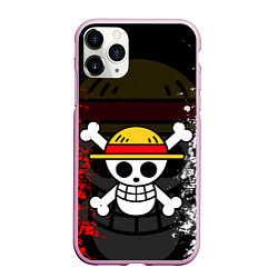 Чехол iPhone 11 Pro матовый ONE PIECE ВАН ПИС ЧЕРЕП, цвет: 3D-розовый