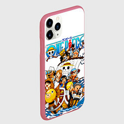 Чехол iPhone 11 Pro матовый ONE PIECE ВАН ПИС МОРЕ, цвет: 3D-малиновый — фото 2