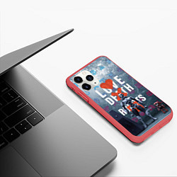 Чехол iPhone 11 Pro матовый Любовь смерть и роботы, цвет: 3D-красный — фото 2