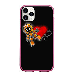 Чехол iPhone 11 Pro матовый K-VRC Love Death and Robots, цвет: 3D-малиновый