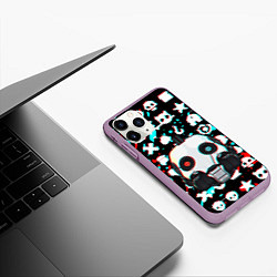 Чехол iPhone 11 Pro матовый ЛЮБОВЬ СМЕРТЬ И РОБОТЫ ГЛИТЧ, цвет: 3D-сиреневый — фото 2