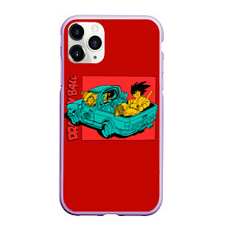Чехол iPhone 11 Pro матовый Old Dragon Ball, цвет: 3D-сиреневый