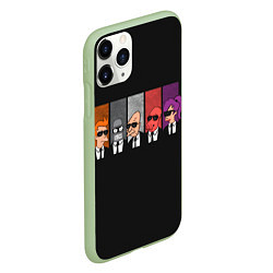 Чехол iPhone 11 Pro матовый Agents Futurama, цвет: 3D-салатовый — фото 2