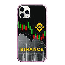 Чехол iPhone 11 Pro матовый BINANCE БИНАНС ГРАФИК, цвет: 3D-розовый