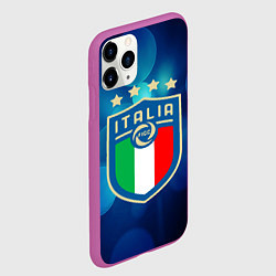 Чехол iPhone 11 Pro матовый Сборная Италии, цвет: 3D-фиолетовый — фото 2