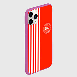 Чехол iPhone 11 Pro матовый Сборная Дании, цвет: 3D-фиолетовый — фото 2