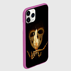 Чехол iPhone 11 Pro матовый Скелет, цвет: 3D-фиолетовый — фото 2