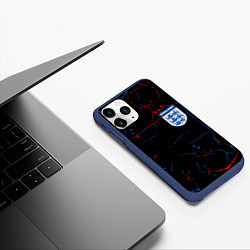 Чехол iPhone 11 Pro матовый Сборная Англии, цвет: 3D-тёмно-синий — фото 2