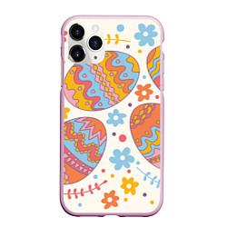 Чехол iPhone 11 Pro матовый Пасха, цвет: 3D-розовый