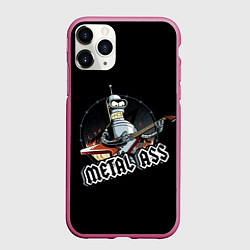 Чехол iPhone 11 Pro матовый Metal Bender, цвет: 3D-малиновый