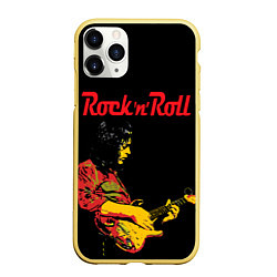 Чехол iPhone 11 Pro матовый ROCK N ROLL, цвет: 3D-желтый