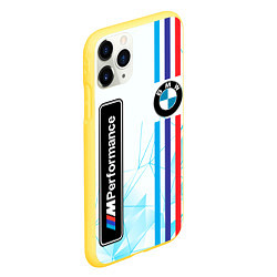 Чехол iPhone 11 Pro матовый BMW БМВ M PERFORMANCE, цвет: 3D-желтый — фото 2