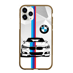 Чехол iPhone 11 Pro матовый BMW БМВ M PERFORMANCE, цвет: 3D-коричневый