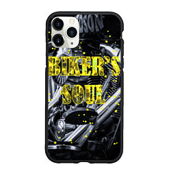 Чехол iPhone 11 Pro матовый Bikers Soul Душа байкера, цвет: 3D-черный