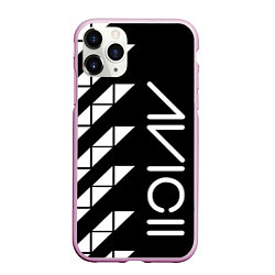 Чехол iPhone 11 Pro матовый AVICII ГЕОМЕТРИЯ, цвет: 3D-розовый