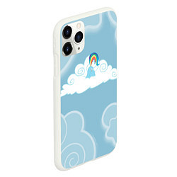 Чехол iPhone 11 Pro матовый Rainbow in cloud, цвет: 3D-белый — фото 2