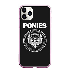 Чехол iPhone 11 Pro матовый Pony x Ramones, цвет: 3D-розовый