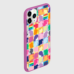 Чехол iPhone 11 Pro матовый Команда пони, цвет: 3D-фиолетовый — фото 2