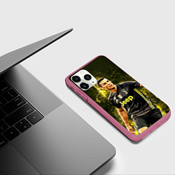 Чехол iPhone 11 Pro матовый Cristiano Ronaldo Juventus, цвет: 3D-малиновый — фото 2
