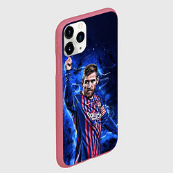 Чехол iPhone 11 Pro матовый Lionel Messi Barcelona 10, цвет: 3D-малиновый — фото 2