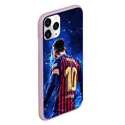 Чехол iPhone 11 Pro матовый Leo Messi Лео Месси 10, цвет: 3D-розовый — фото 2