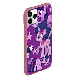 Чехол iPhone 11 Pro матовый Twilight Sparkle, цвет: 3D-малиновый — фото 2