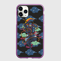 Чехол iPhone 11 Pro матовый Ниндзя, цвет: 3D-фиолетовый