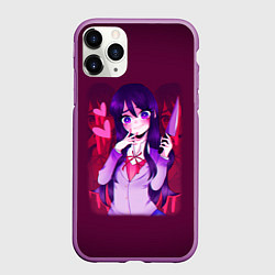 Чехол iPhone 11 Pro матовый Юри Yuri Юра, цвет: 3D-фиолетовый