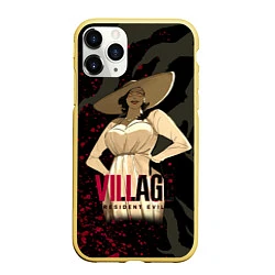 Чехол iPhone 11 Pro матовый Resident Evil Village Blood, цвет: 3D-желтый