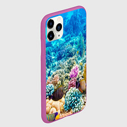 Чехол iPhone 11 Pro матовый Риф, цвет: 3D-фиолетовый — фото 2