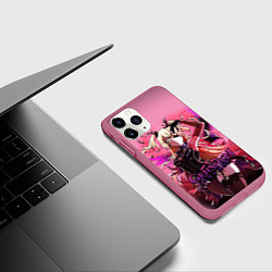 Чехол iPhone 11 Pro матовый ФИШЛЬ GENSHIN IMPACT, цвет: 3D-малиновый — фото 2