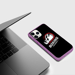 Чехол iPhone 11 Pro матовый Бокс, цвет: 3D-фиолетовый — фото 2