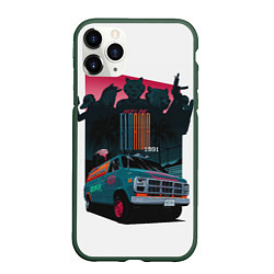 Чехол iPhone 11 Pro матовый Hotline Florida 1991 3D, цвет: 3D-темно-зеленый