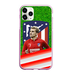 Чехол iPhone 11 Pro матовый Антуан Гризманн Antoine Griezmann спина Z, цвет: 3D-розовый