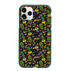 Чехол iPhone 11 Pro матовый Время порыбачить, цвет: 3D-темно-зеленый